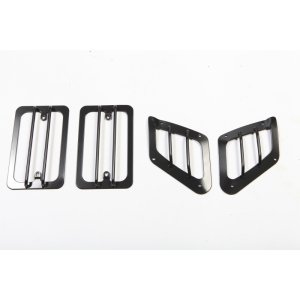 Jeep Wrangler Light Guards - Front - Rugged Ridge - Euro Style Guard - Black - `97-`06